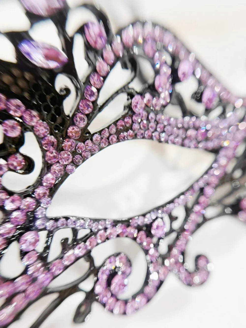 Handmade lavender rhinestone